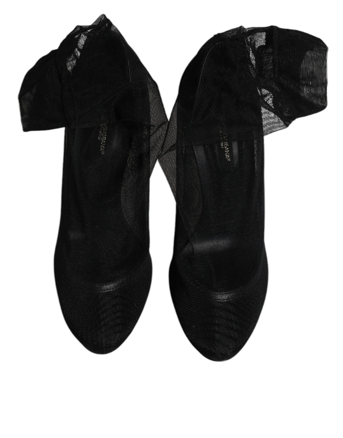 Dolce & Gabbana Black Nylon Mesh Sock Style Boots