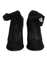 Dolce & Gabbana Black Nylon Mesh Sock Style Boots