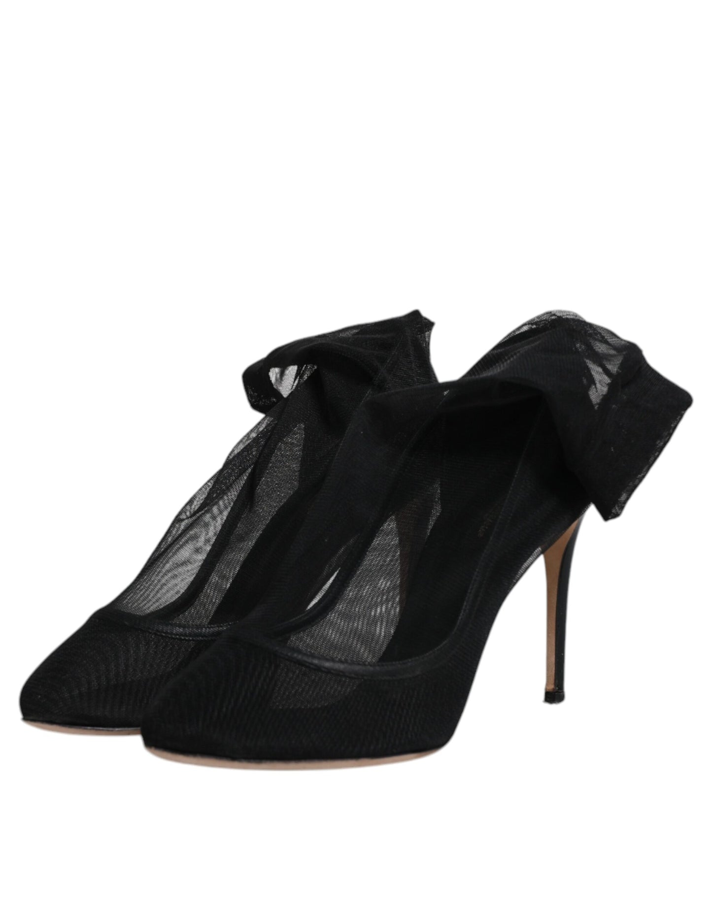 Bottines en maille de nylon noire, style chaussette, Dolce & Gabbana