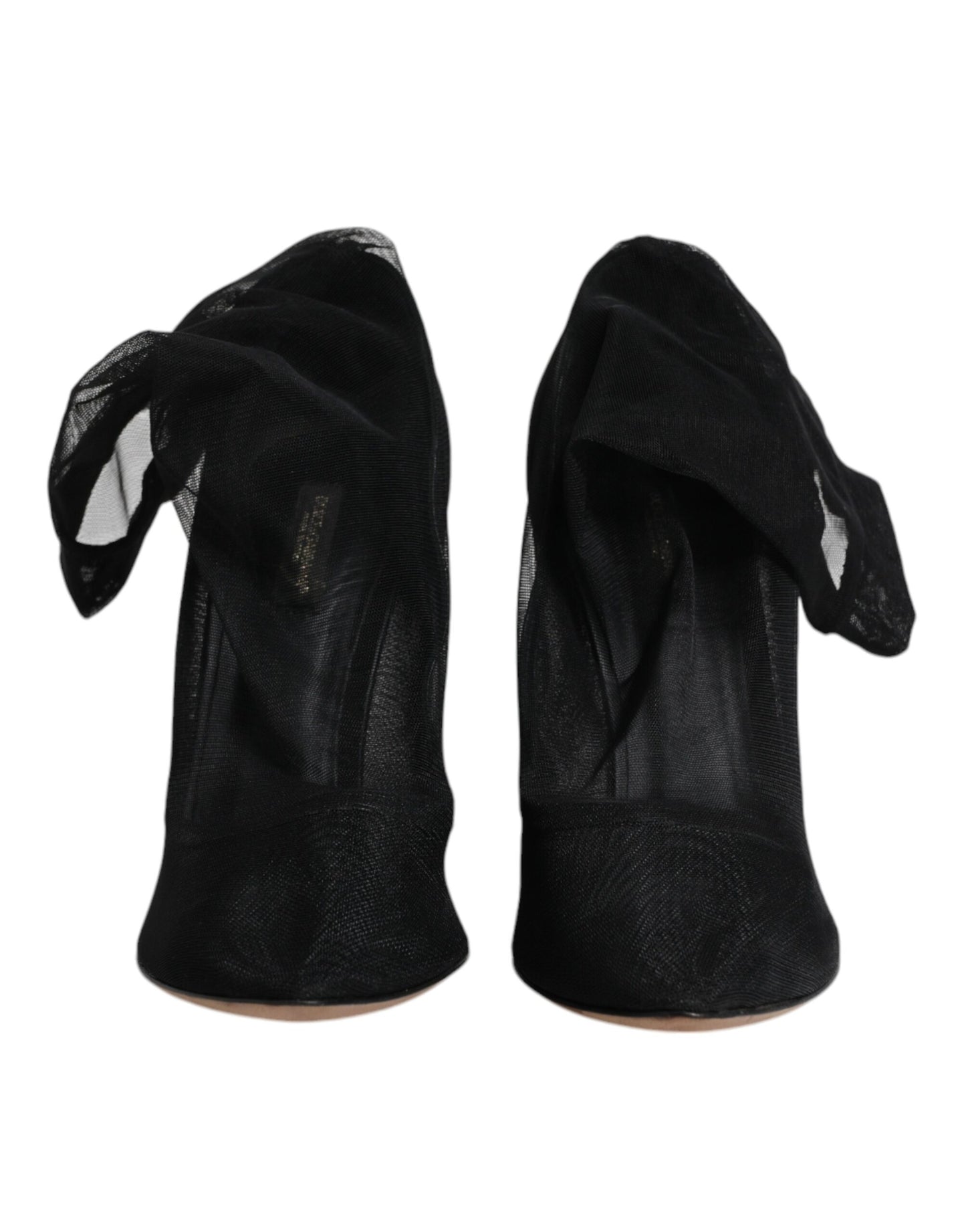 Bottines en maille de nylon noir, style chaussettes, Dolce & Gabbana