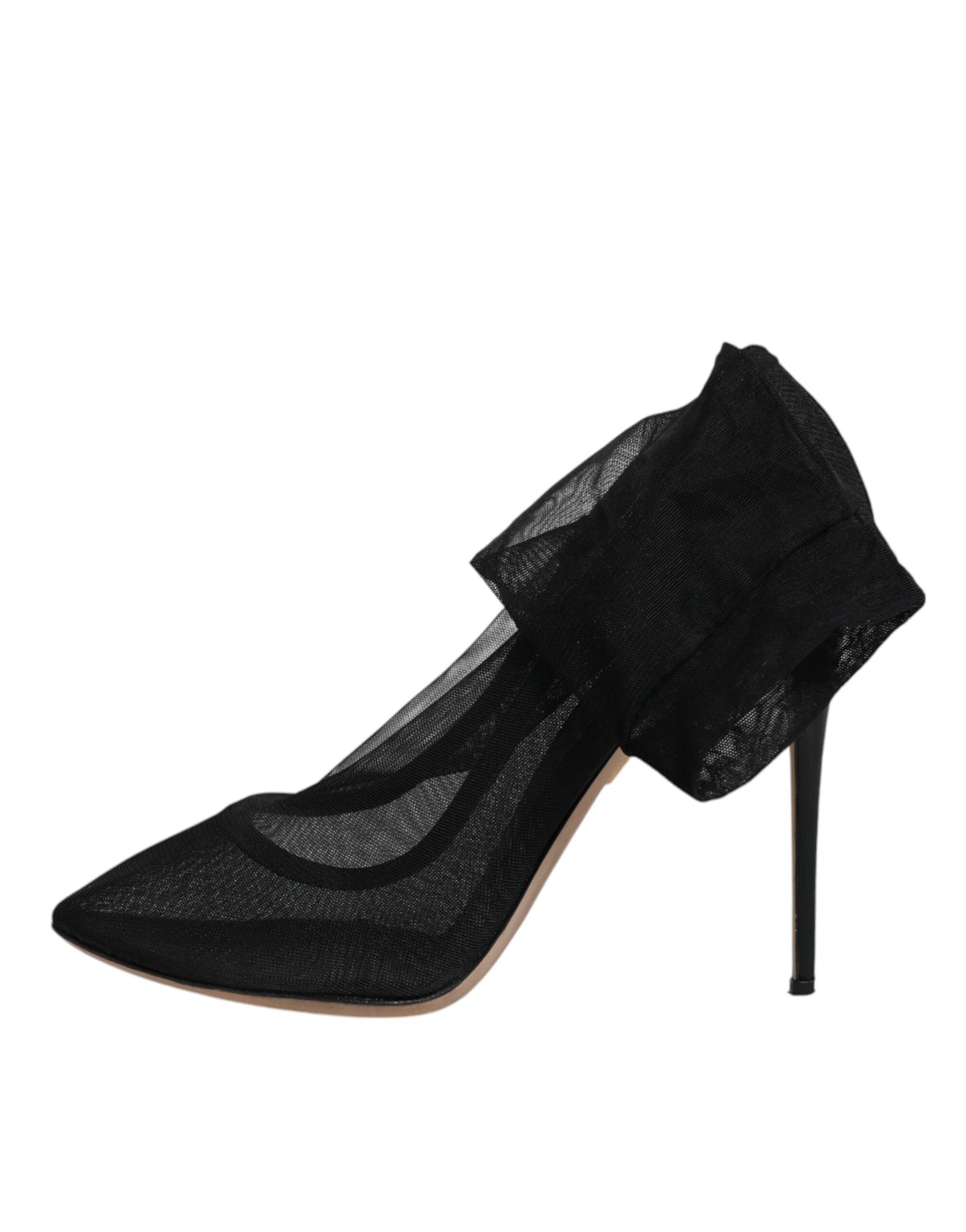 Bottines en maille de nylon noir, style chaussettes, Dolce & Gabbana