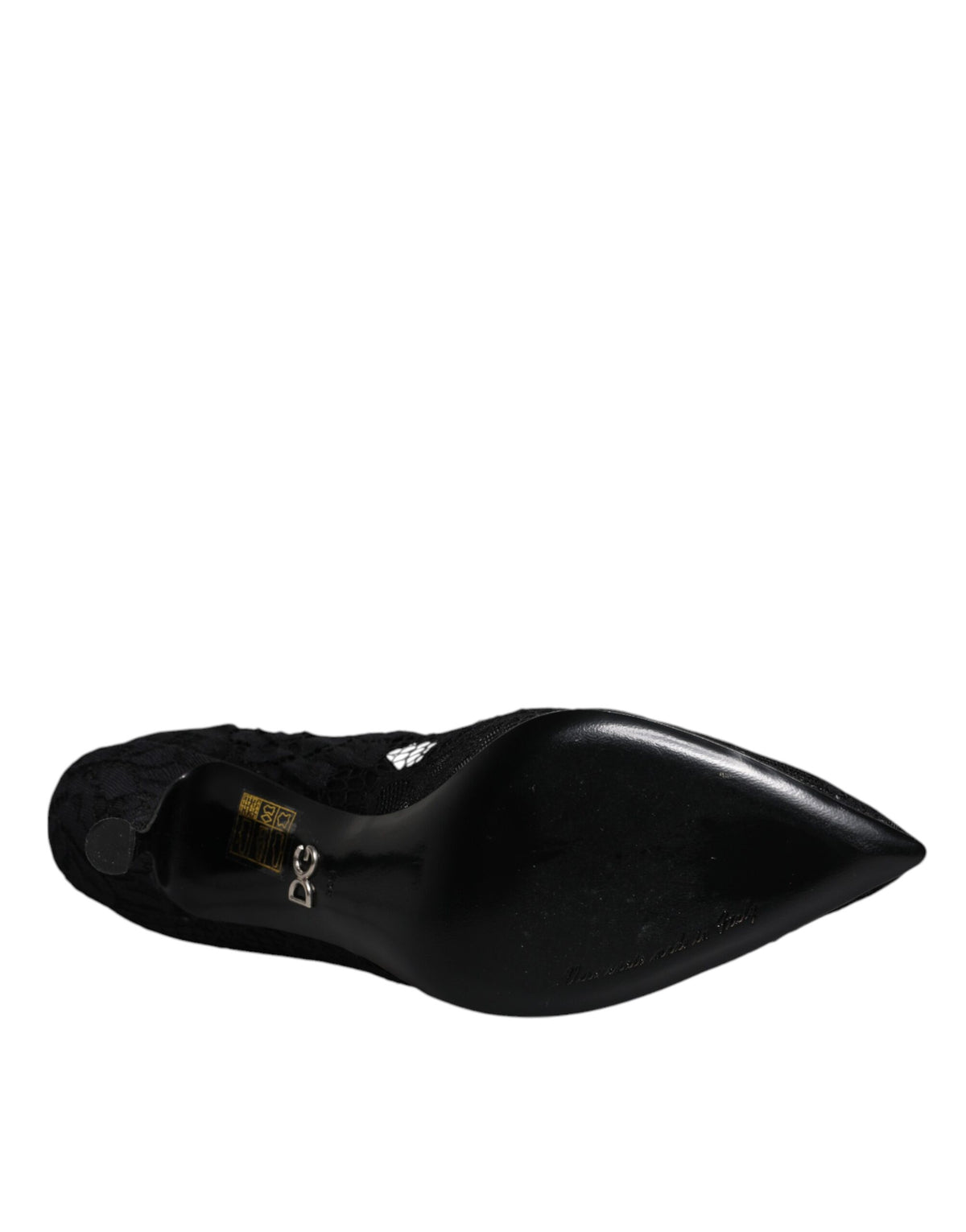 Dolce & Gabbana Black Lace Crystals Mary Jane Pumps
