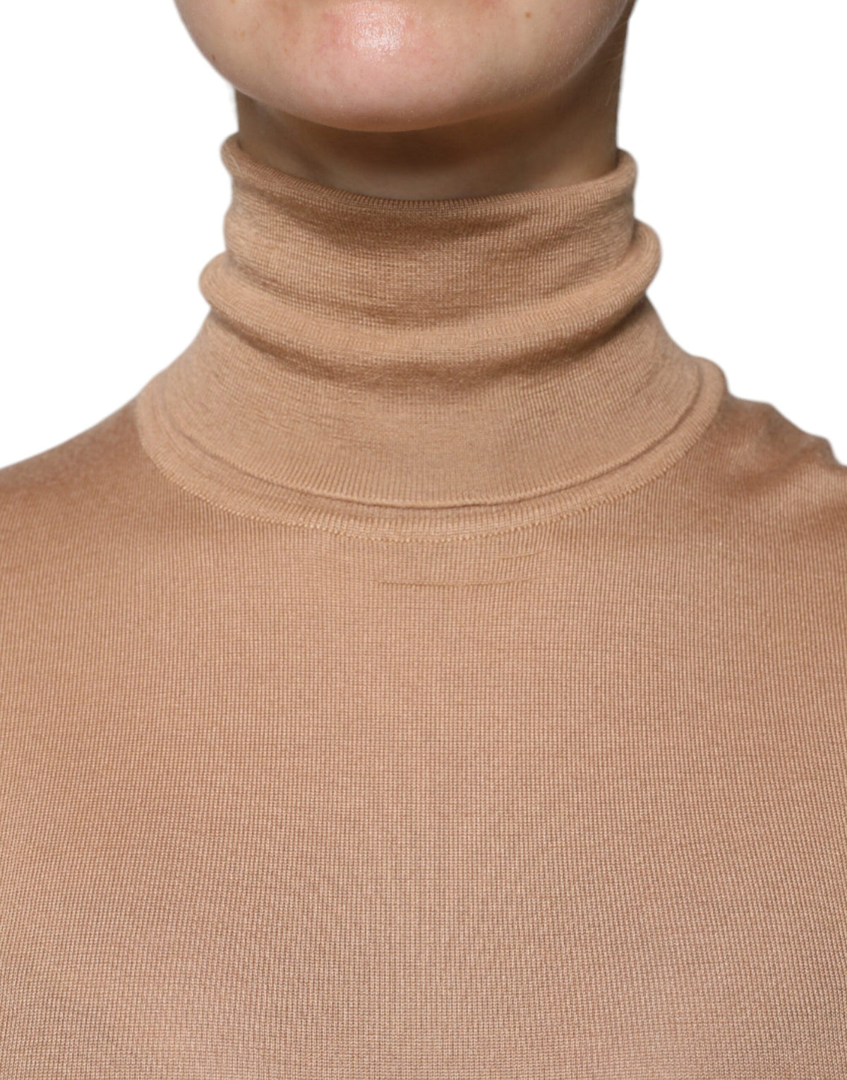 Pull en cachemire et soie marron Dolce & Gabbana