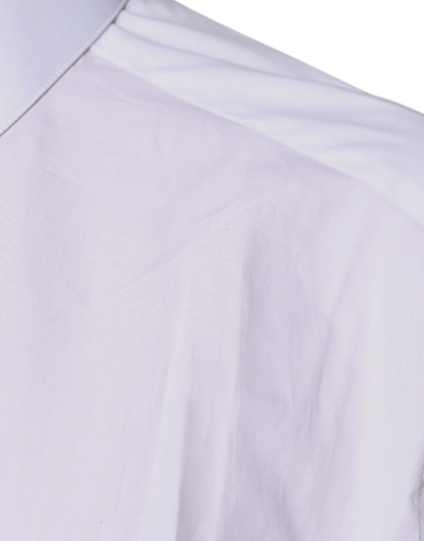 Wit katoenen overhemd met kraag en lange mouwen van Dolce &amp; Gabbana