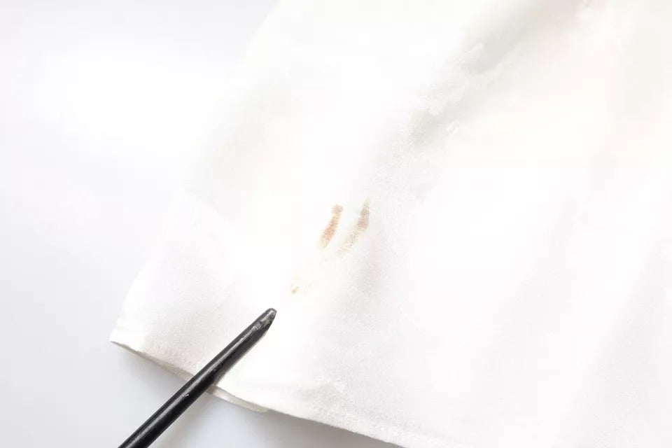 Dolce & Gabbana Chemise Longue en Soie Blanche à Col