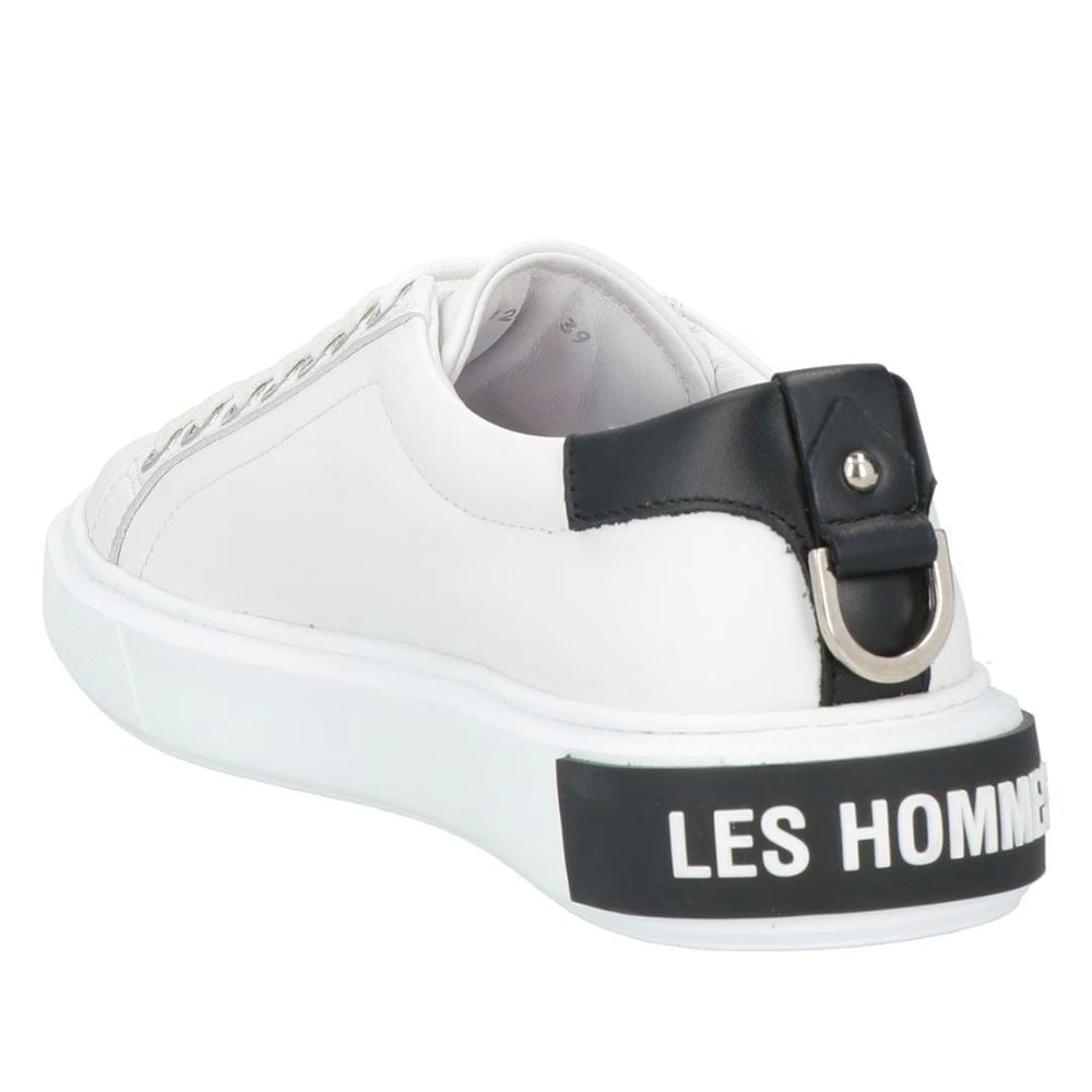Les Hommes witte leren sneakers voor heren
