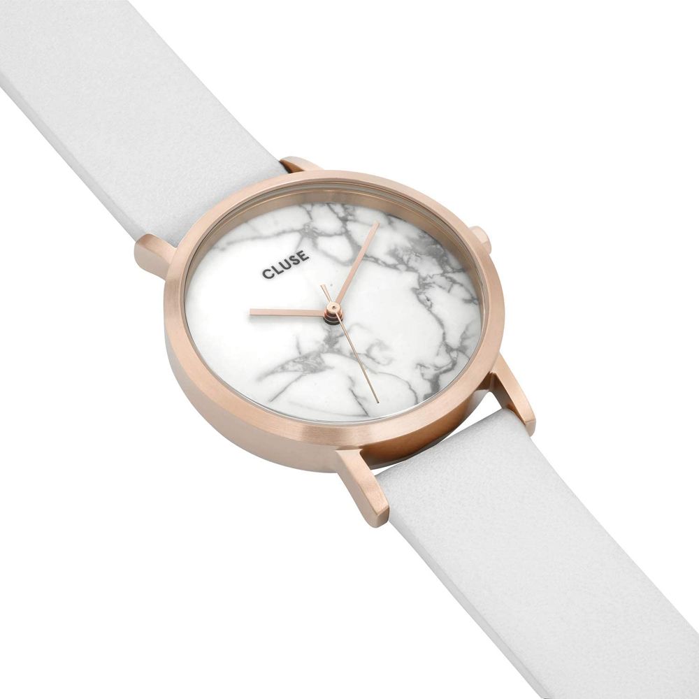 Montre Cluse en cuir blanc