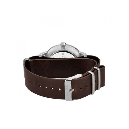 Montre Cluse en cuir marron