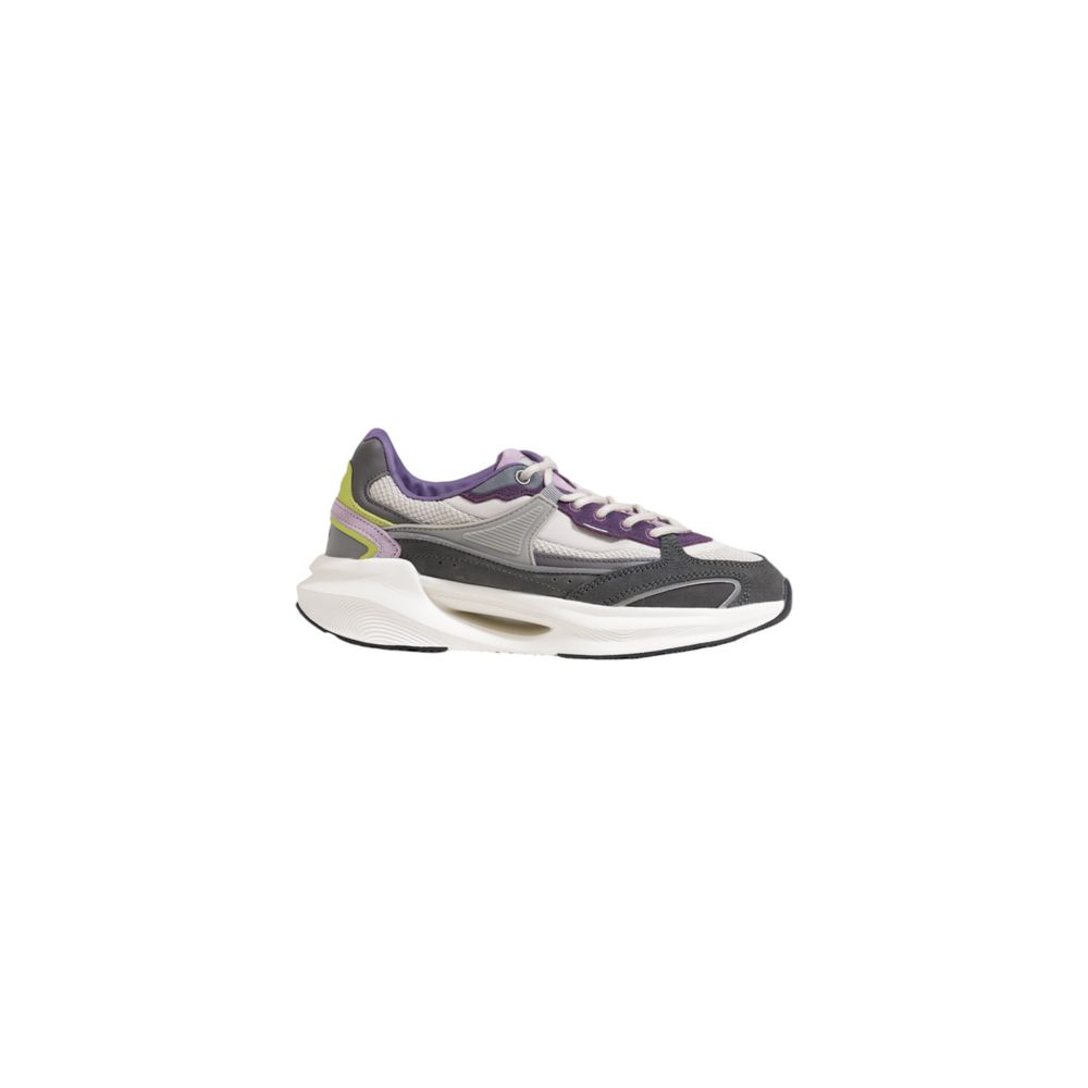 D.A.T.E Vela Sneakers pour Femmes en Tissu Gris Coloré
