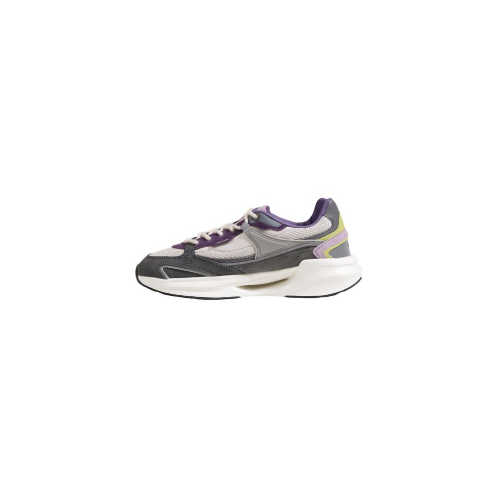 D.A.T.E Vela Sneakers pour Femmes en Tissu Gris Coloré