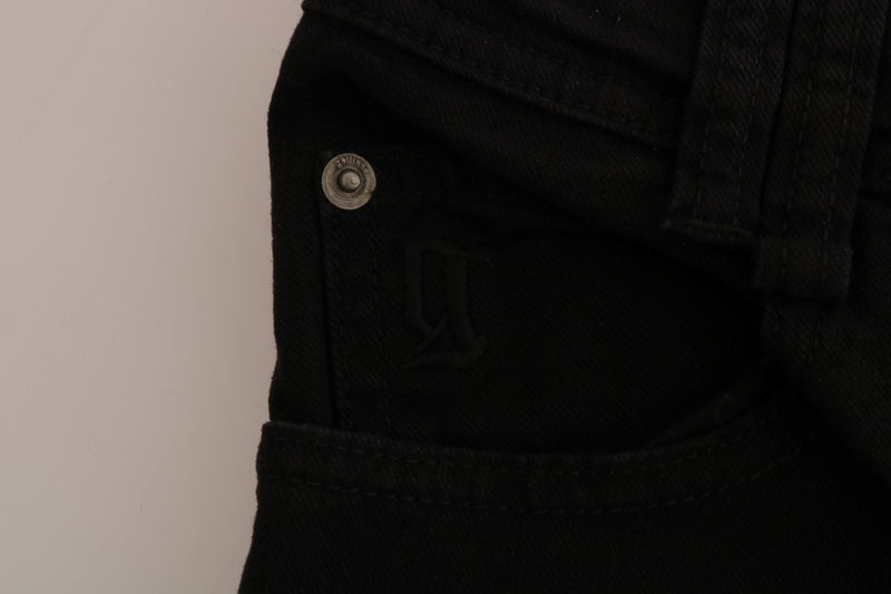 Jean John Galliano en denim de coton noir stretch coupe classique