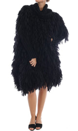 Pull en laine à franges noires Dolce &amp; Gabbana