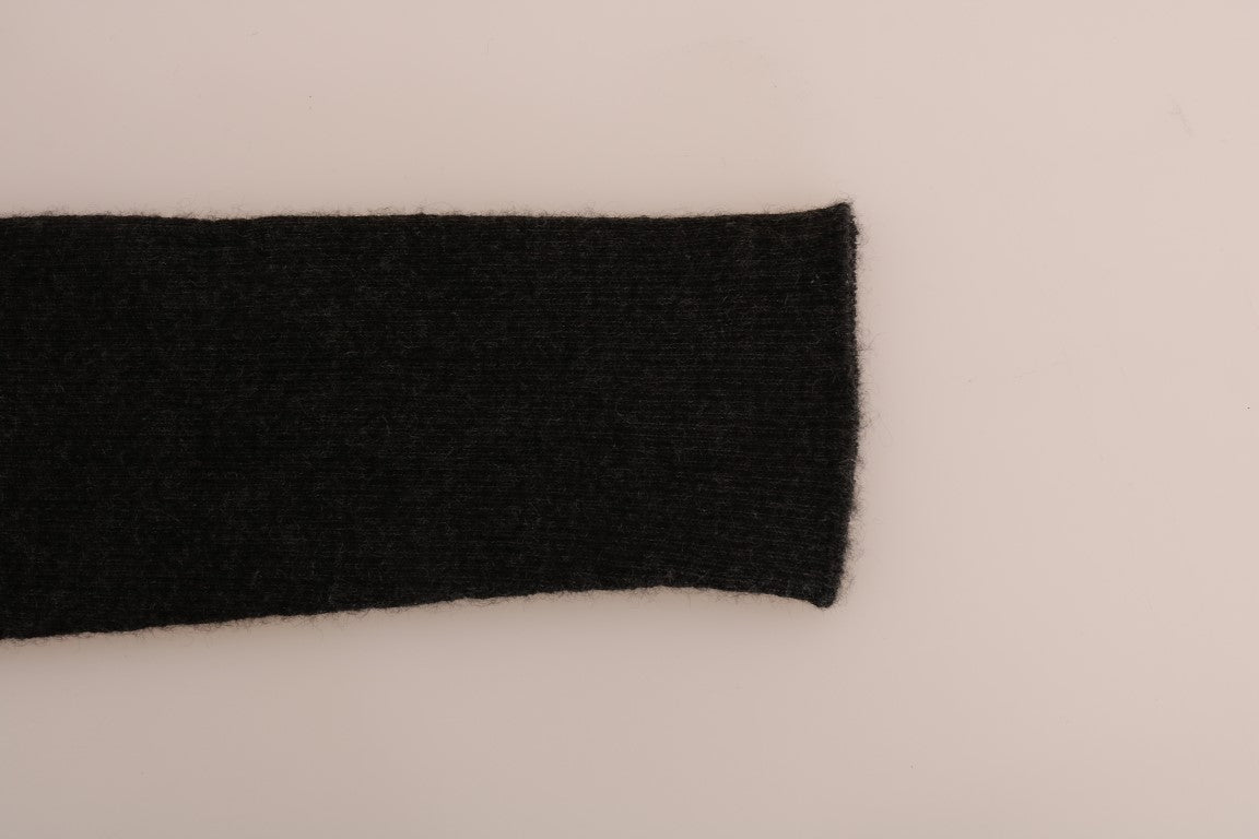 Collants côtelés extensibles en cachemire gris Dolce &amp; Gabbana