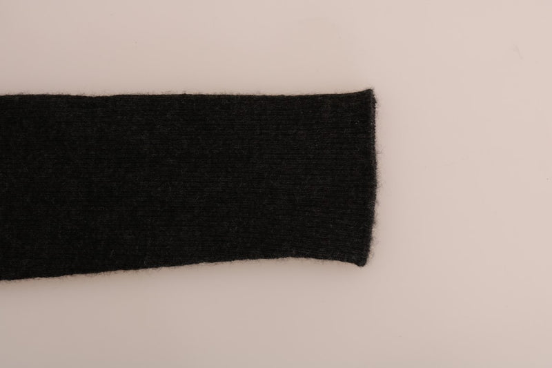 Collants côtelés extensibles en cachemire gris Dolce &amp; Gabbana