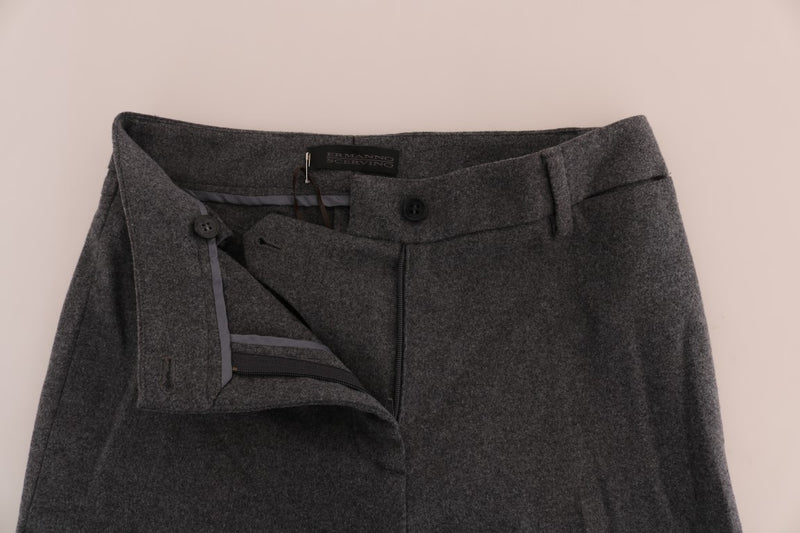 Pantalon slim en laine stretch grise Ermanno Scervino