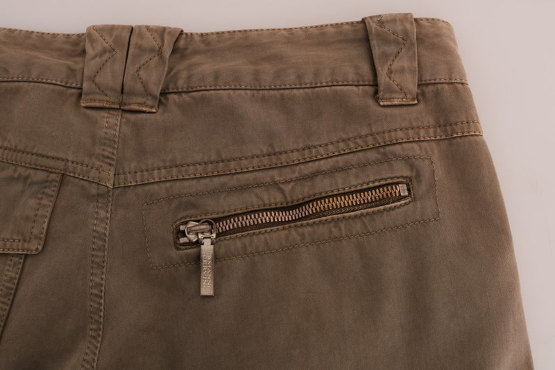 Ermanno Scervino Pantalon slim décontracté en coton marron