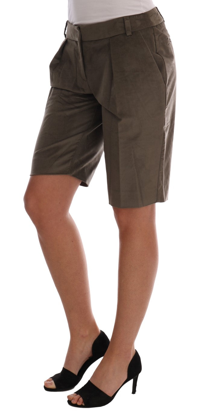 Shorts Bermuda en velours brun d'Ermanno Scervino