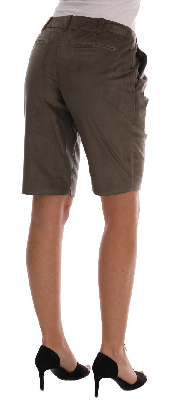 Shorts Bermuda en velours brun d'Ermanno Scervino