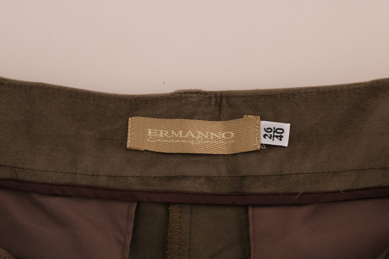 Shorts Bermuda en velours brun d'Ermanno Scervino