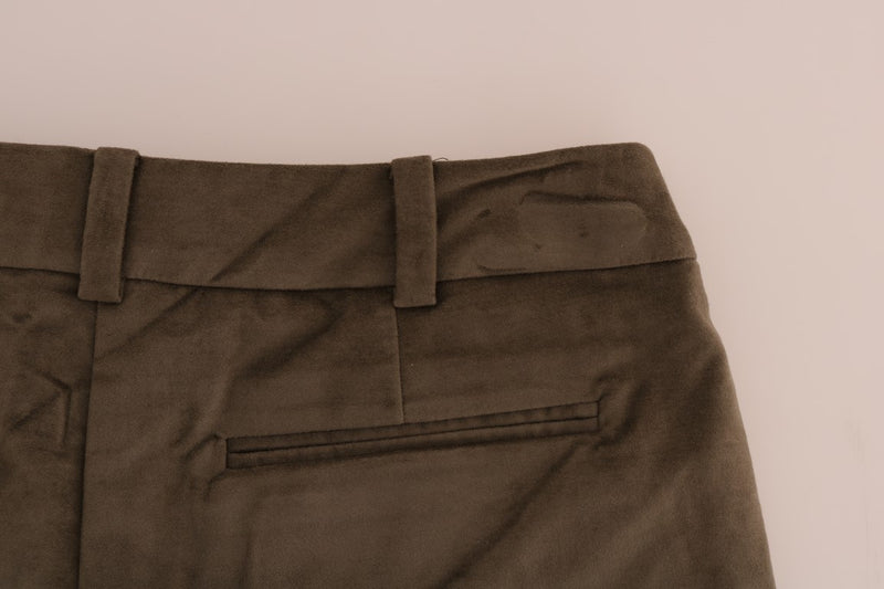 Shorts Bermuda en velours brun d'Ermanno Scervino