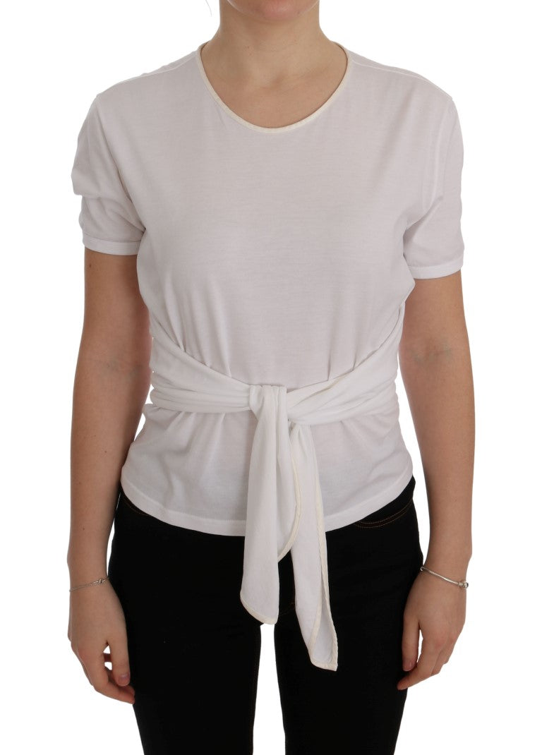 T-shirt en coton et soie blanche de Dolce &amp; Gabbana