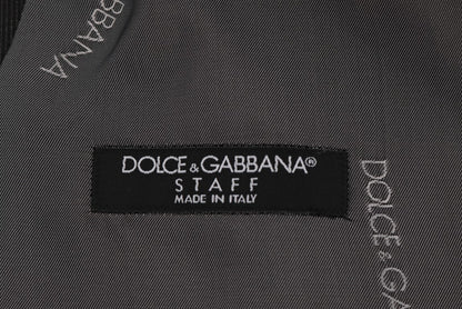 Gilet en coton et rayonne gris "STAFF" de Dolce &amp; Gabbana