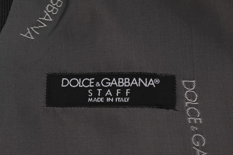 Gilet en coton et rayonne gris "STAFF" de Dolce &amp; Gabbana
