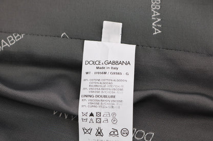 Gilet en coton et rayonne gris "STAFF" de Dolce &amp; Gabbana