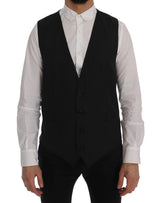 Gilet en laine extensible grise Dolce &amp; Gabbana