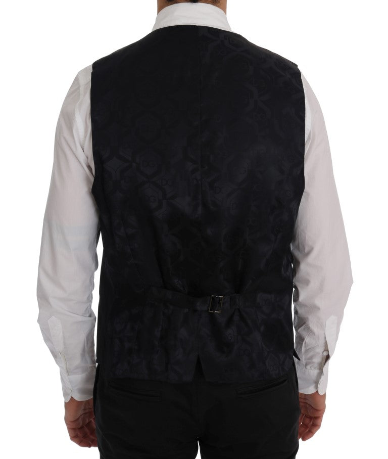 Gilet en laine extensible grise Dolce &amp; Gabbana
