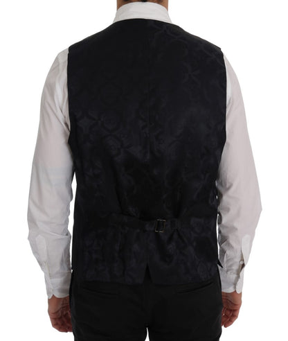 Gilet en laine extensible grise Dolce &amp; Gabbana