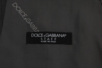Gilet en coton et rayonne gris "STAFF" de Dolce &amp; Gabbana