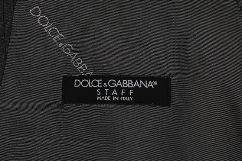 Gilet en coton et rayonne gris "STAFF" de Dolce &amp; Gabbana