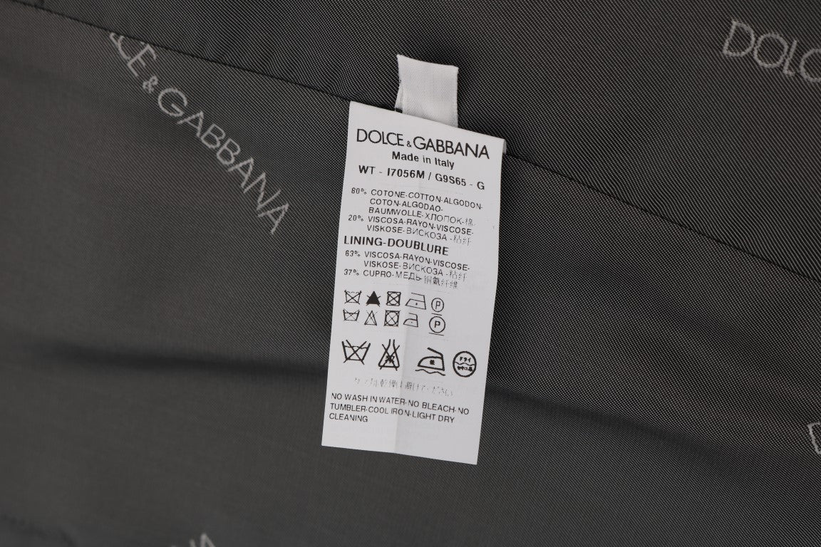 Gilet en coton et rayonne gris "STAFF" de Dolce &amp; Gabbana