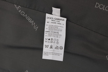 Gilet en coton et rayonne gris "STAFF" de Dolce &amp; Gabbana