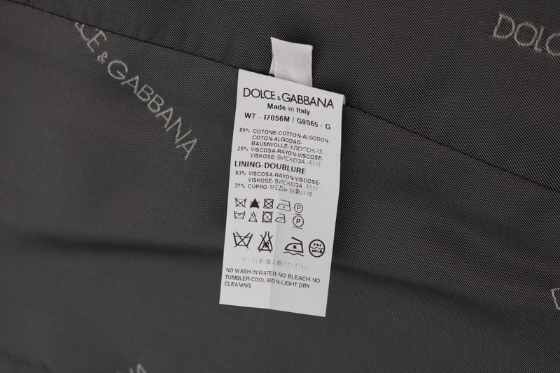 Gilet en coton et rayonne gris "STAFF" de Dolce &amp; Gabbana