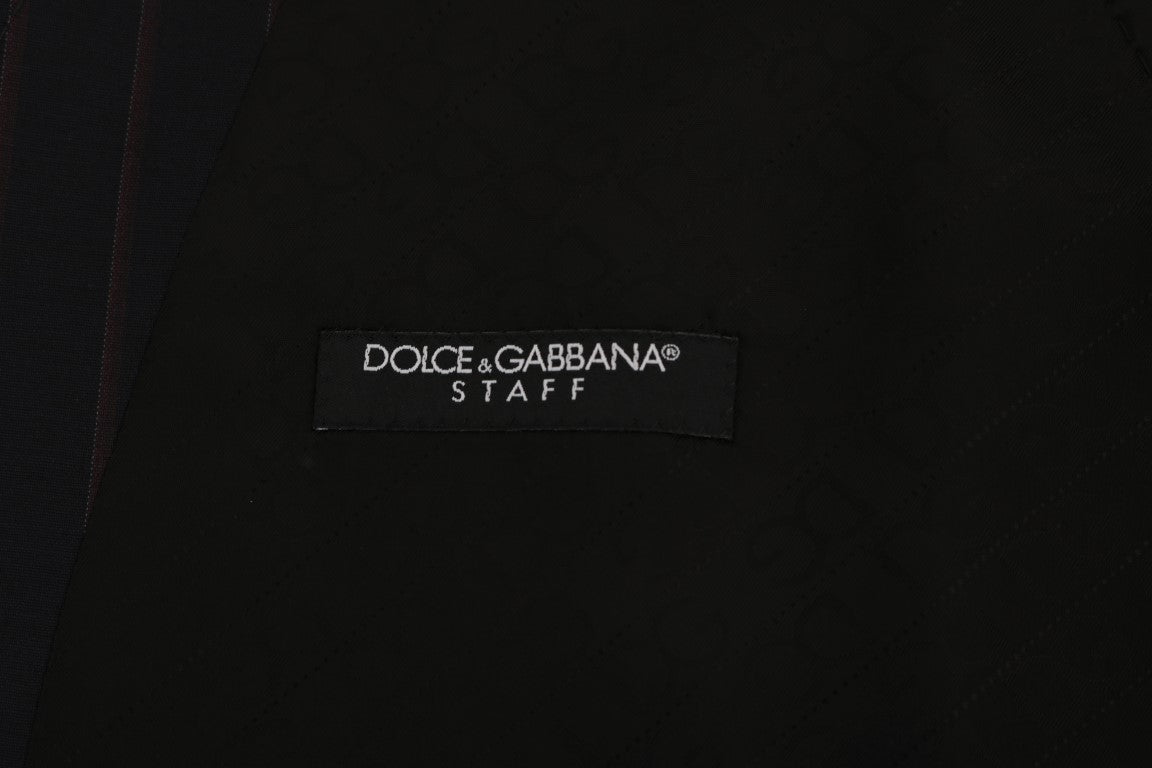 Gilet extensible en laine bleue Dolce &amp; Gabbana