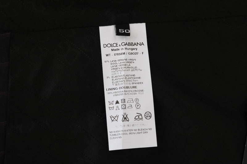 Gilet extensible en laine bleue Dolce &amp; Gabbana