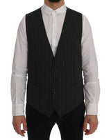 Gilet en laine extensible grise Dolce &amp; Gabbana