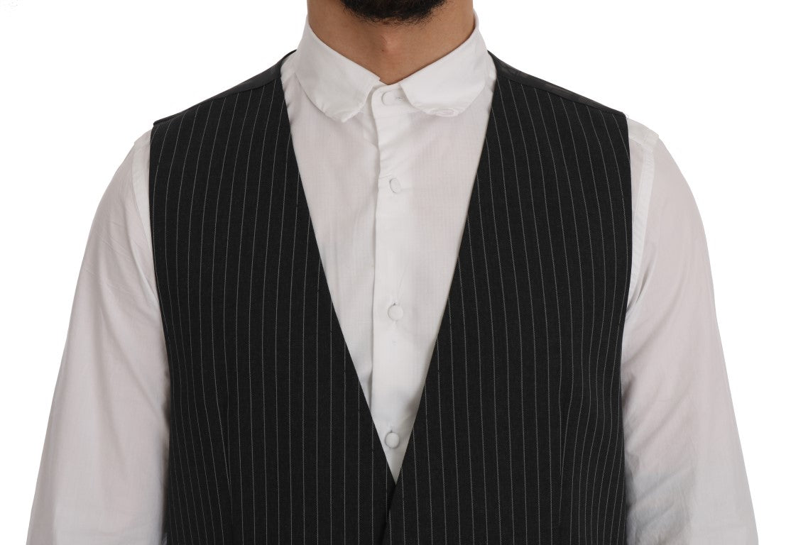 Gilet en laine extensible grise Dolce &amp; Gabbana