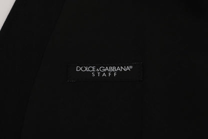 Gilet en laine extensible noir STAFF de Dolce &amp; Gabbana