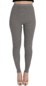 Collants en cachemire gris stretch de Dolce &amp; Gabbana