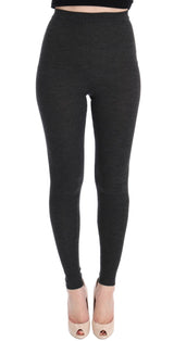 Collants en laine extensible gris de Dolce &amp; Gabbana