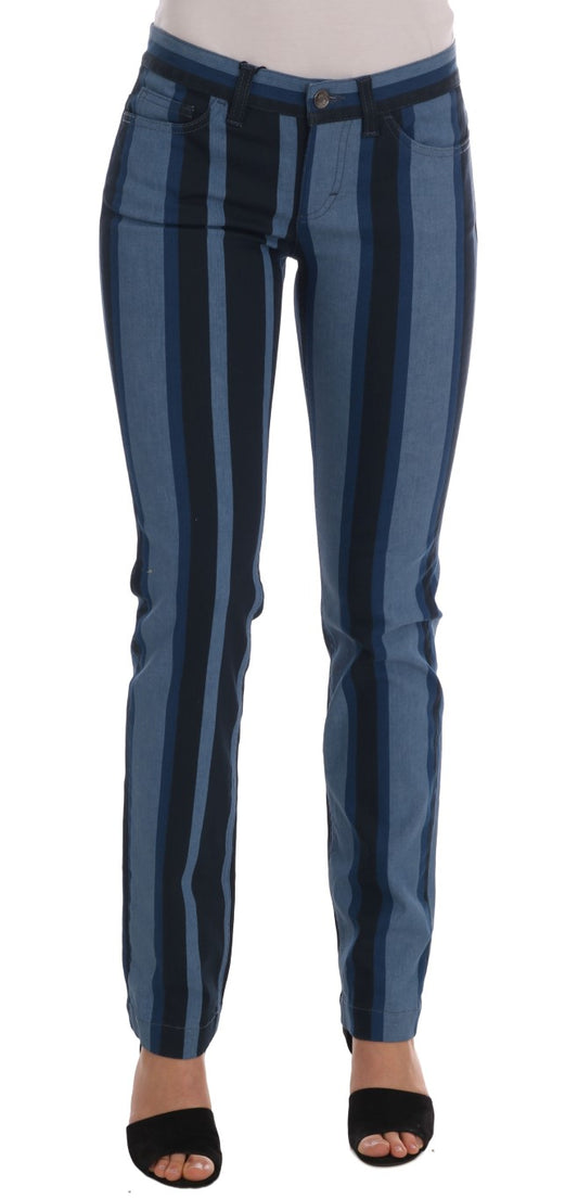 Jeans en coton rayé bleu GIRLY de Dolce & Gabbana