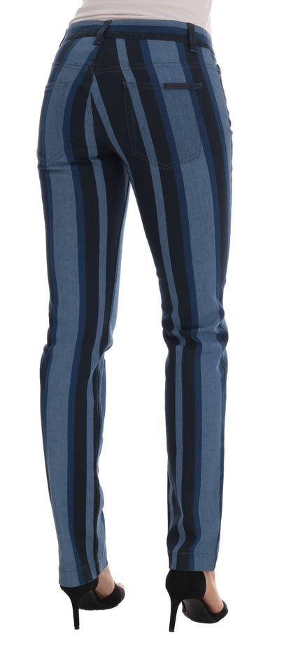 Jeans en coton rayé bleu GIRLY de Dolce & Gabbana