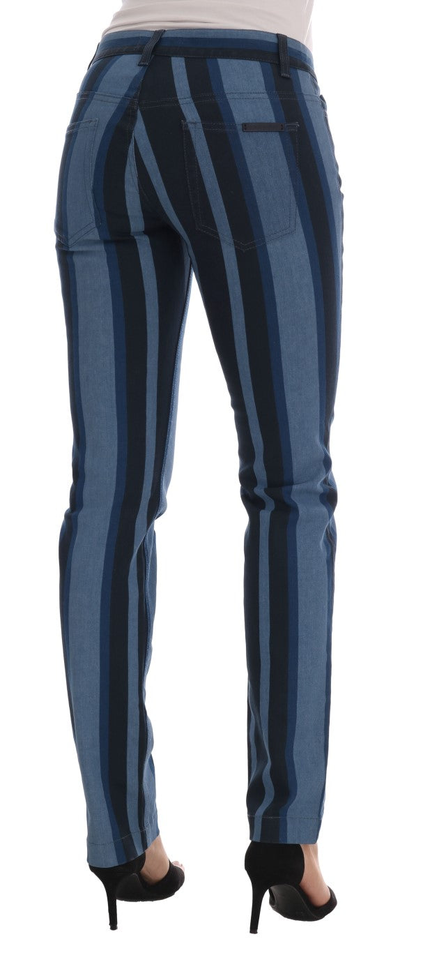 Jeans en coton rayé bleu GIRLY de Dolce &amp; Gabbana