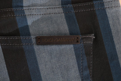 Jeans en coton rayé bleu GIRLY de Dolce & Gabbana