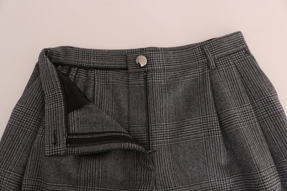 Pantalon capri en laine grise Dolce & Gabbana