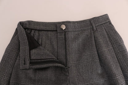 Pantalon capri en laine grise Dolce & Gabbana