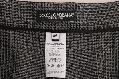 Pantalon capri en laine grise Dolce & Gabbana
